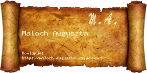 Maloch Auguszta névjegykártya